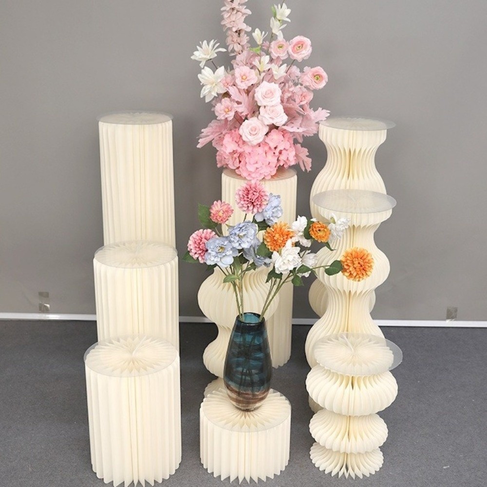 Bonsai Garden Decor - Foldable Roman Pillar Dessert Rack White