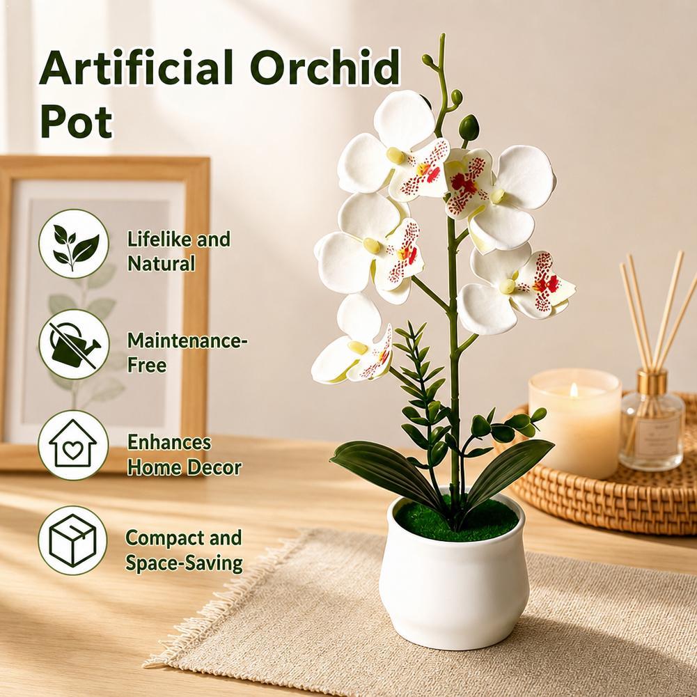 Bonsai Garden Layout - 5 Flower Butterfly Orchid Simulation Potted