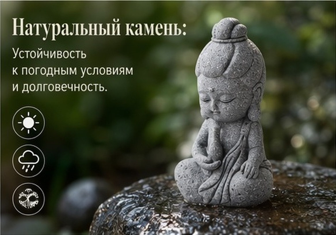 Bonsai Garden Decor - Exquisite Mini Guan Yin Stone Buddha