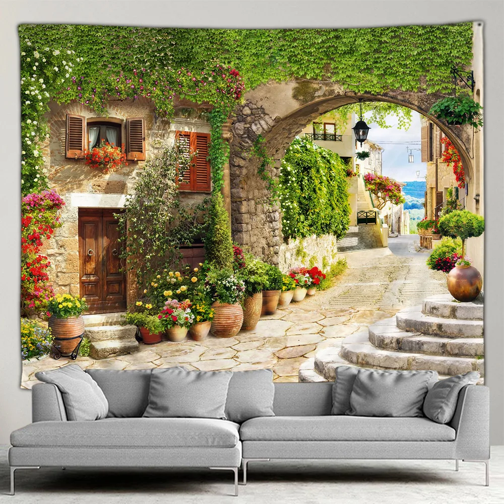 Bonsai Garden Decor - Outdoor Garden Poster Mediterranean Landscape Botanical