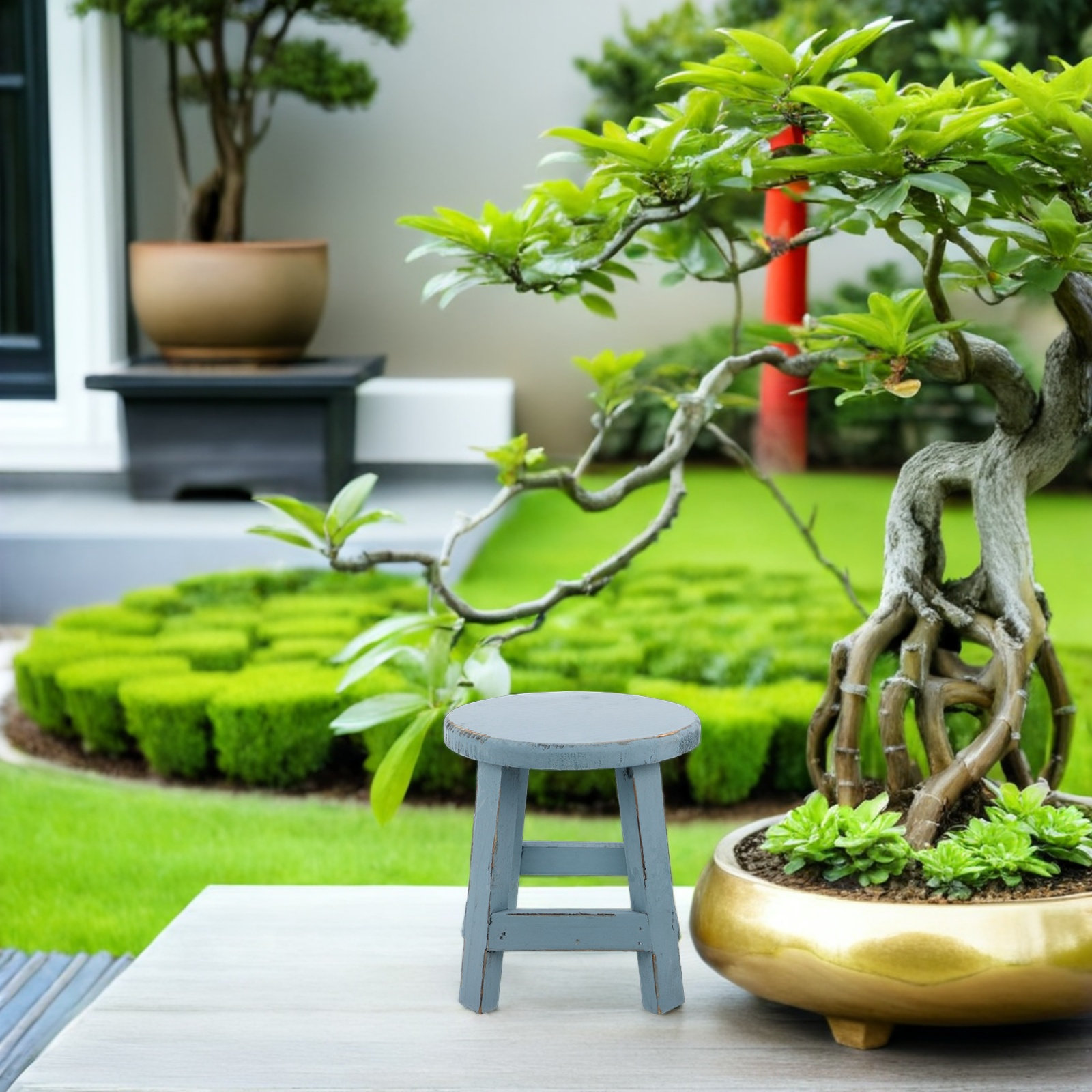 Flower Pot Stand Stool 18Cm So - đánh giá và giá Bonsai Garden Decor
