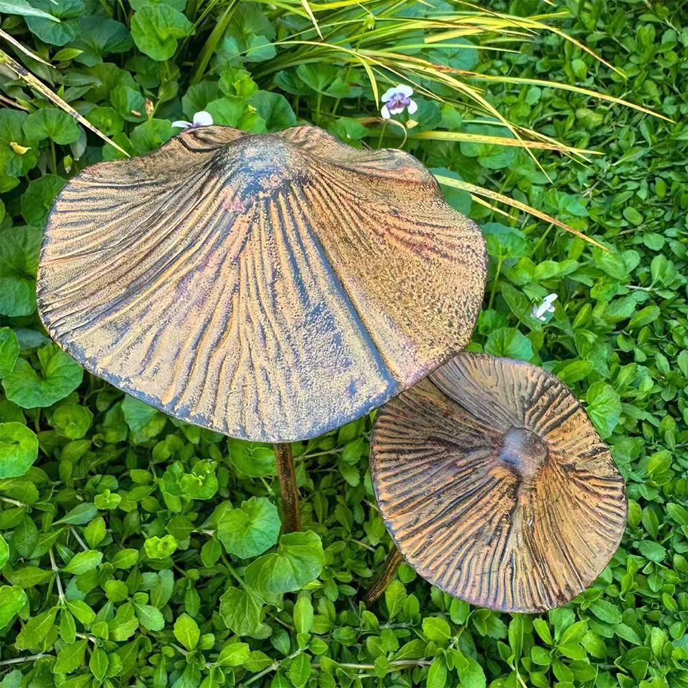 Retro Metal Rusty Mushroom Gar - đánh giá và giá Bonsai Garden Decor