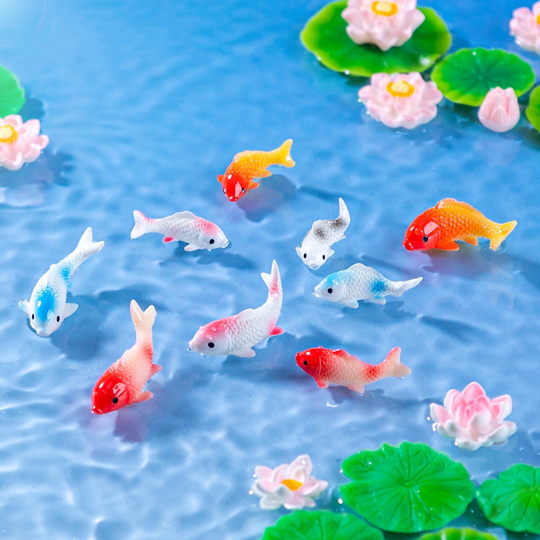 10PCS Mini Koi Fish Resin Gold - đánh giá và giá Bonsai Gardenia