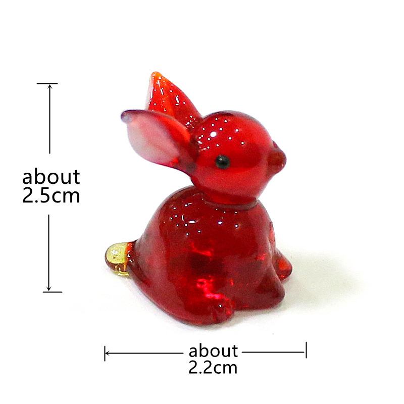 2pcs Mini Glass Bunny Figurine - đánh giá và giá Japan Bonsai Garden